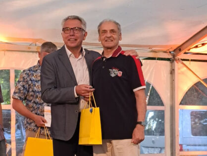 Ehrung für Günther Feldmann für das 35. Sportabzeichen in Gold