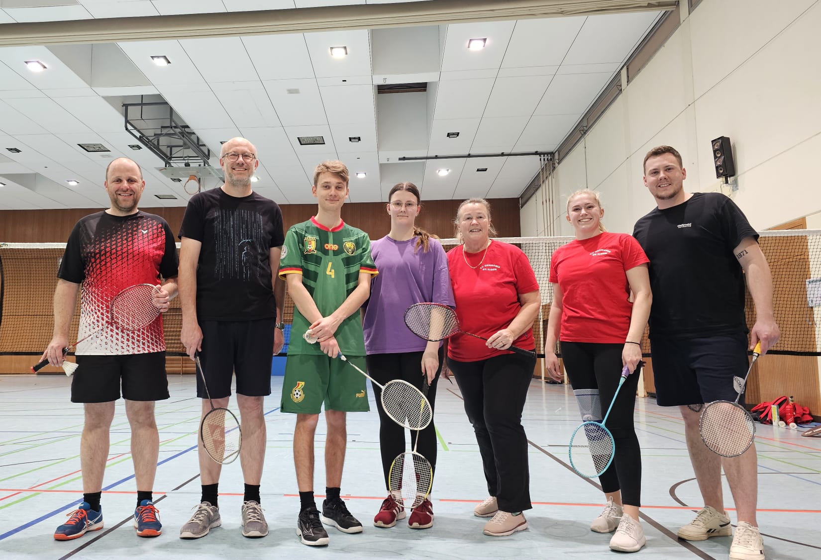 Gruppenfoto Gruppe Badminton