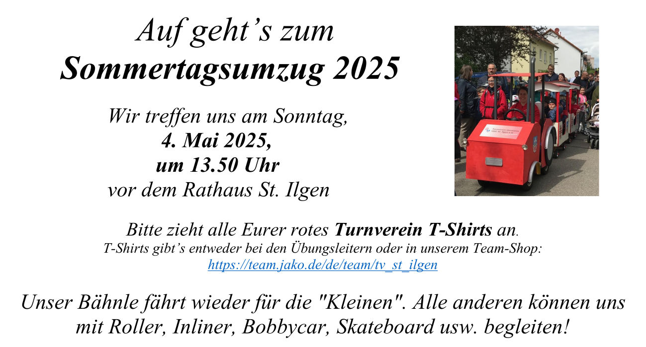 Einladung zum Sommertagszmzug 2025