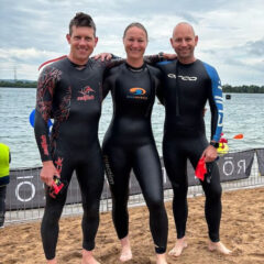 TV-Leichtathleten beim Triathlon