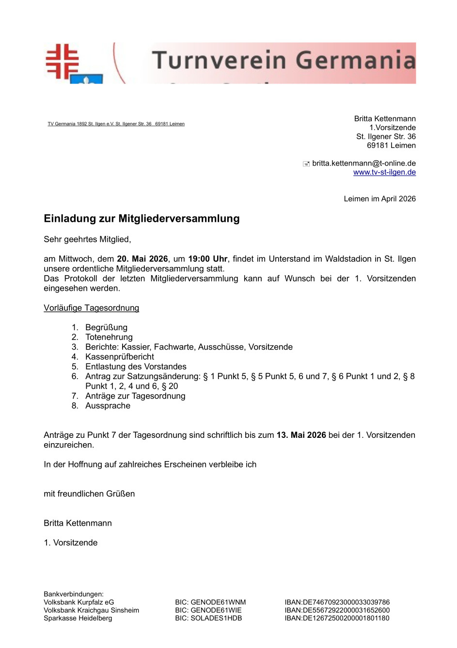 Vorschaubild Einladung zur Mitgliederversammlung 2026