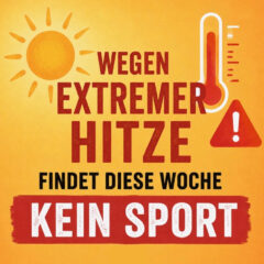 Kein Sport wegen extremer Hitze