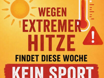 Kein Sport wegen extremer Hitze